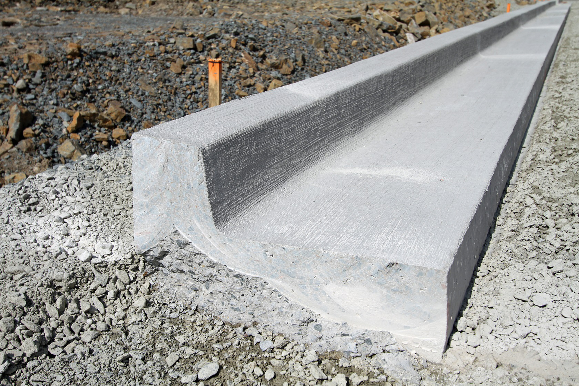 Concrete Curb Construction, Cross Section